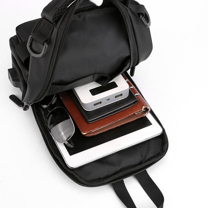 Multifunction Bags for Men Nylon Backpack Crossbody Shoulder Bag with USB Charging Port Chest Bags Pack