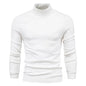 Winter Turtleneck Sweater Fashion Slim Fit Solid Color Pullover Knitted Top Men'S Clothing