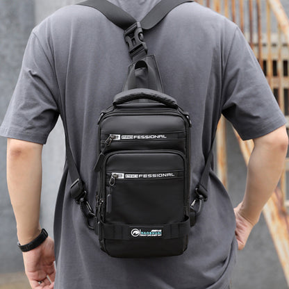 Multifunction Bags for Men Nylon Backpack Crossbody Shoulder Bag with USB Charging Port Chest Bags Pack