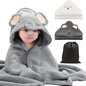 2 PCS Baby Hooded Towels Newborn, 80*80 CM Hooded Baby Towel Girl Boy, Ultra Soft Hooded Bath Towel for Baby, Absorbent Newborn Essentials Baby Bath Towel, Baby Towels with 30*40 CM Storage Bag