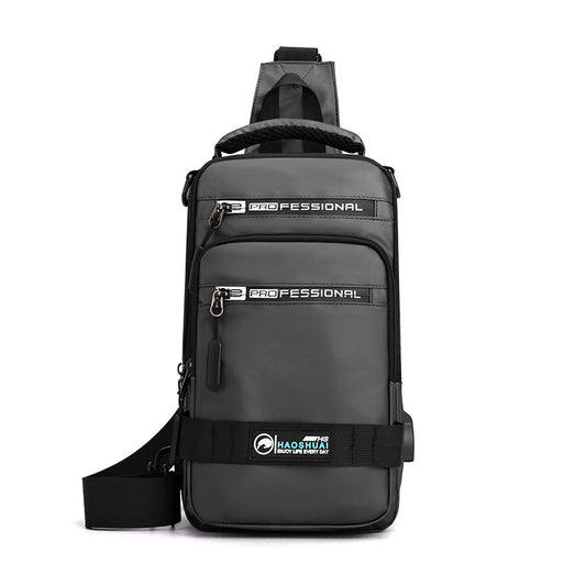 Multifunction Bags for Men Nylon Backpack Crossbody Shoulder Bag with USB Charging Port Chest Bags Pack