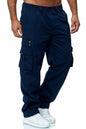 Men'S Casual Multi-Pocket Loose Straight Cargo Pants